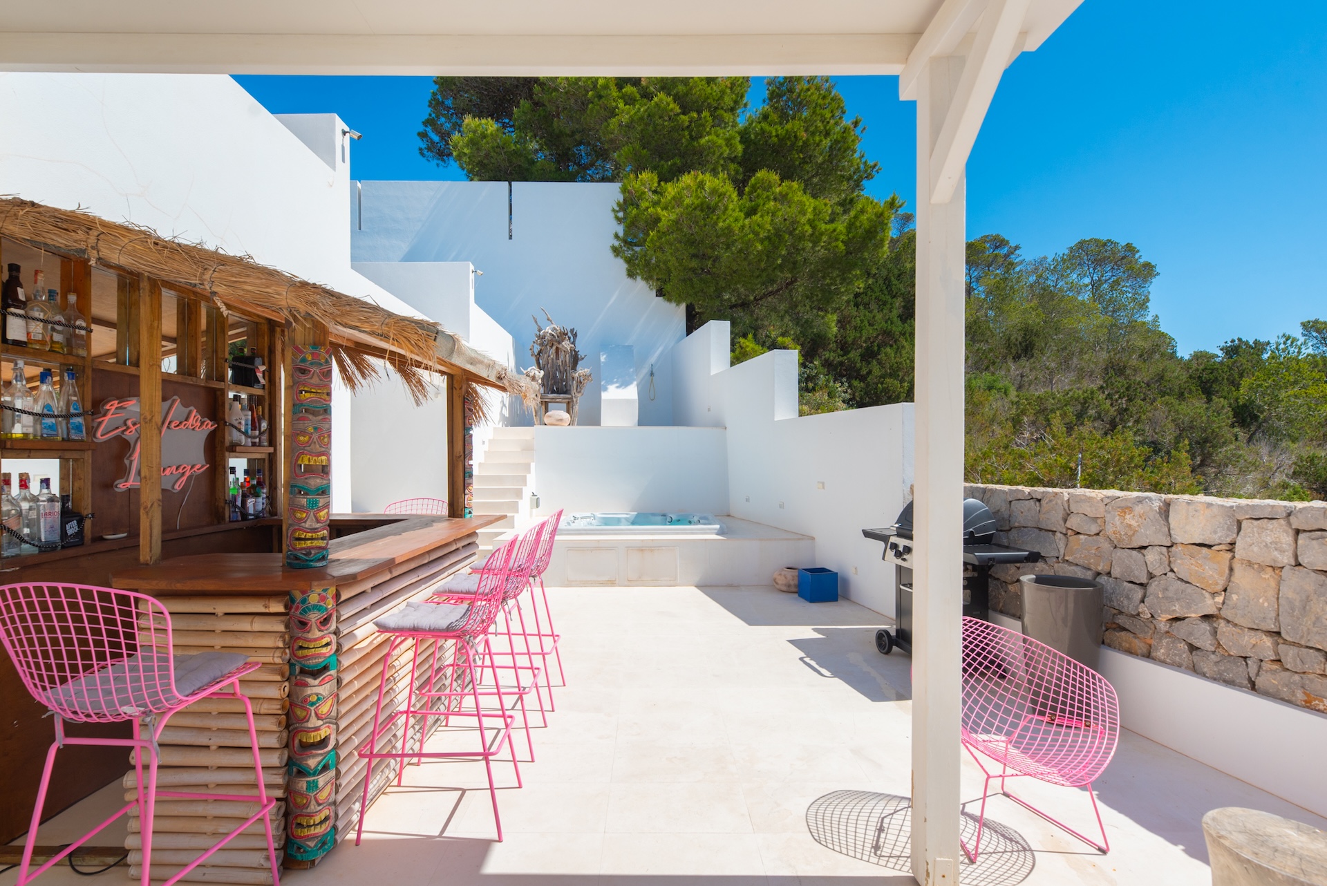 Resa Estate Ibiza for sale townhouse cala Carbo es Vedra outdoor bar .jpg